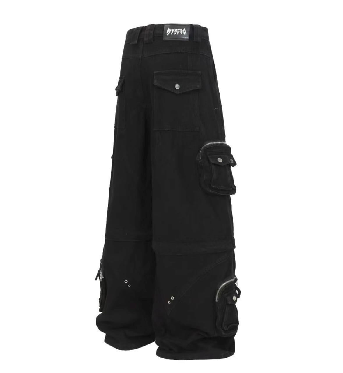 Multi-Pocket Tactical Cargo Pants - Black